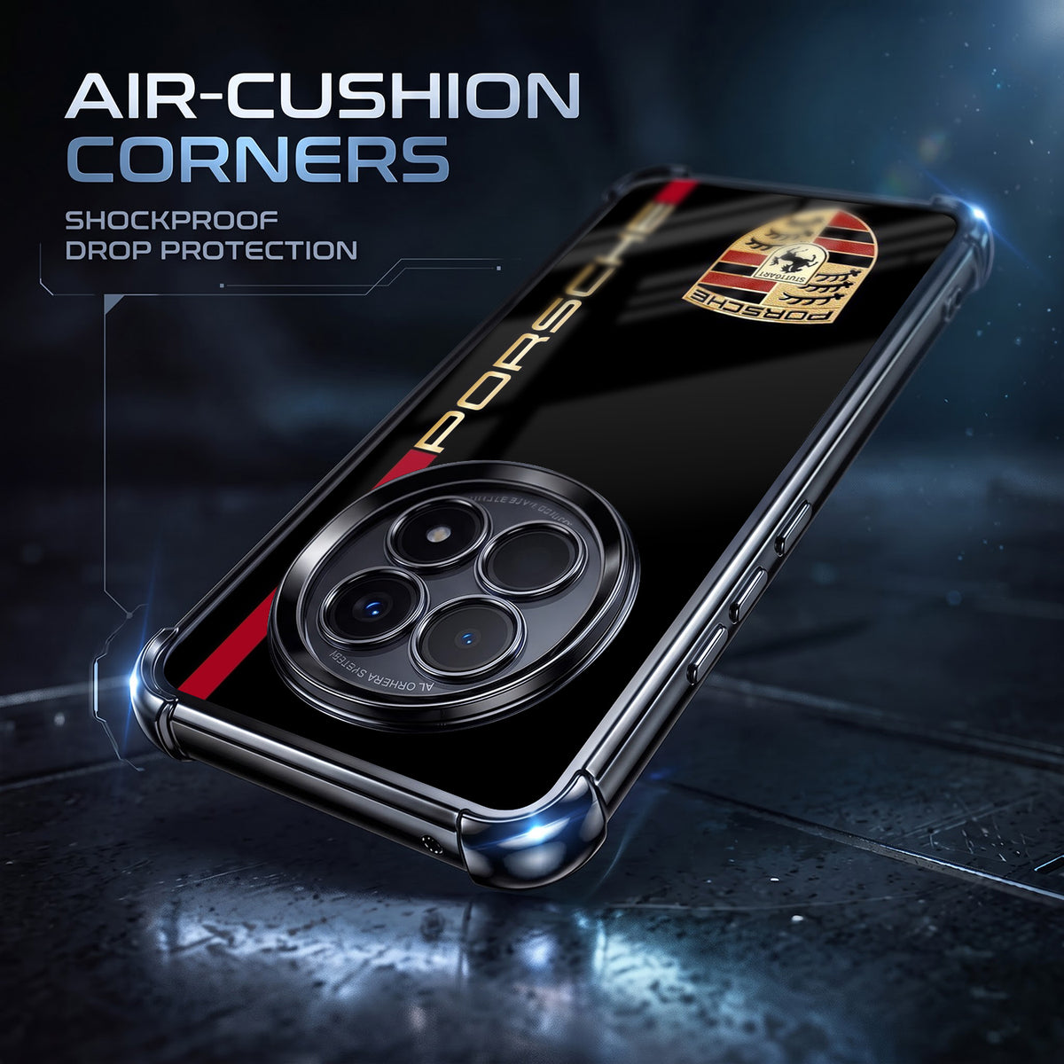 Oppo F29 5G Premium Porsche Logo Airbags Printed Back Case