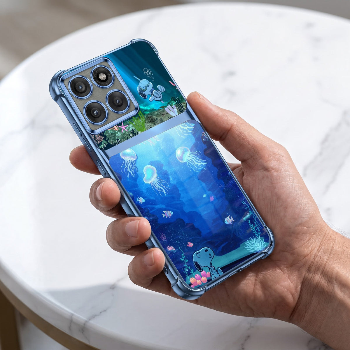 Motorola Edge 60 Pro 5G Mystic Jellyfish Dual-Tone Transparent Airbags Case