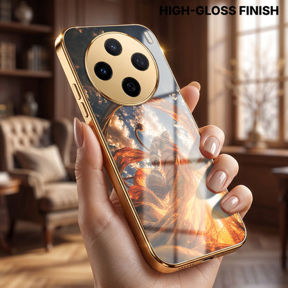 Vivo X200T 5G Divine Hanuman Gold Electroplated Glass Phone Back Case