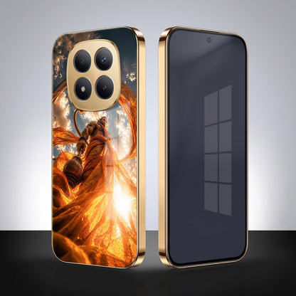 Redmi Note 15 Pro+ 5G Divine Hanuman Gold Electroplated Glass Phone Back Case