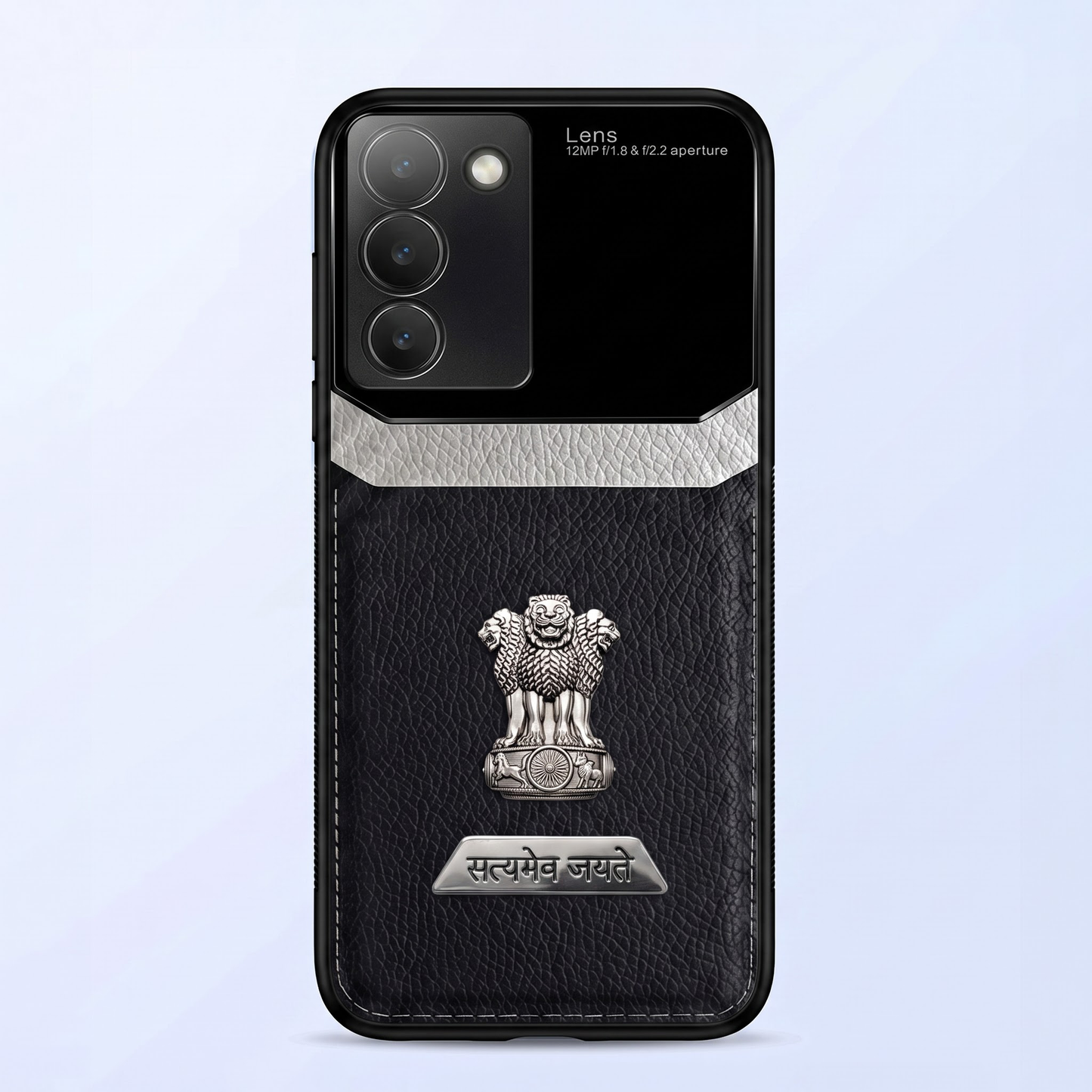 Vivo Y200e 5G Satyamev Jayate 2-in-1 Emblem Leather Lens Protective Back Case