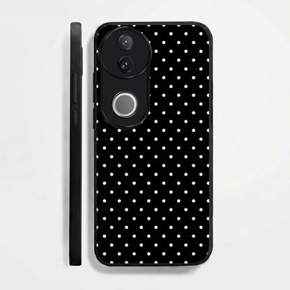 Vivo V50 5G Aesthetic Black & White Polka Dot Acrylic Back Cover