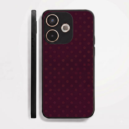 Oppo A5 Pro 5G Aesthetic Dark Maroon Polka Dot Acrylic Back Cover