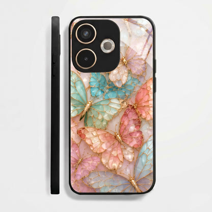 Oppo A5 Pro 5G Aesthetic Golden Butterfly Acrylic Back Cover