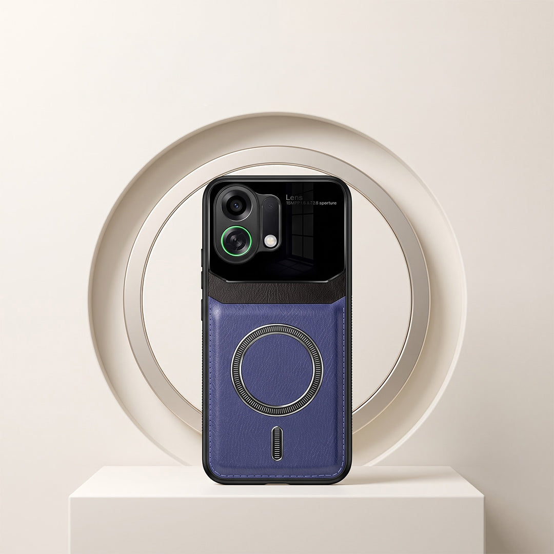 Oppo K13 Turbo 5G Premium Magsafe Magnetic Leather Lens Protective Case