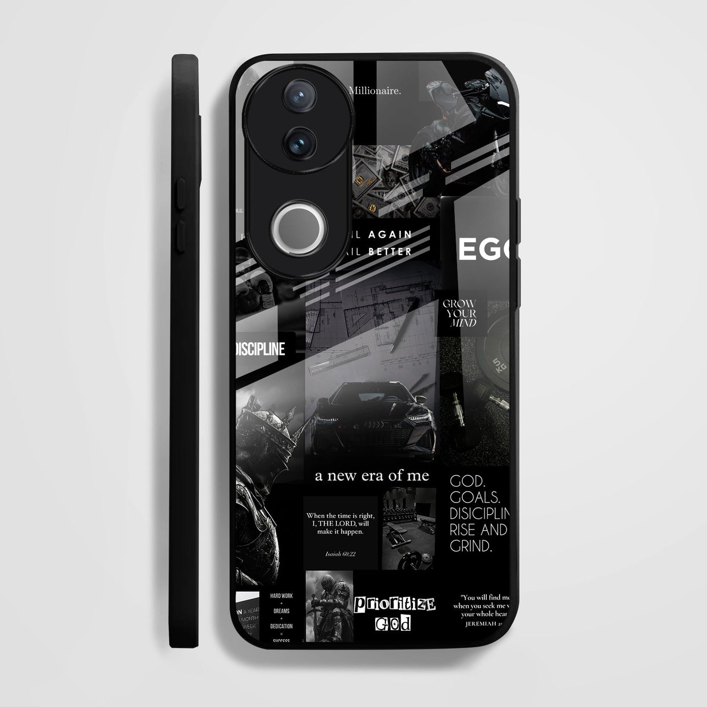 Vivo V50 5G Premium Acrylic Shockproof Glass Back Case (New Era)