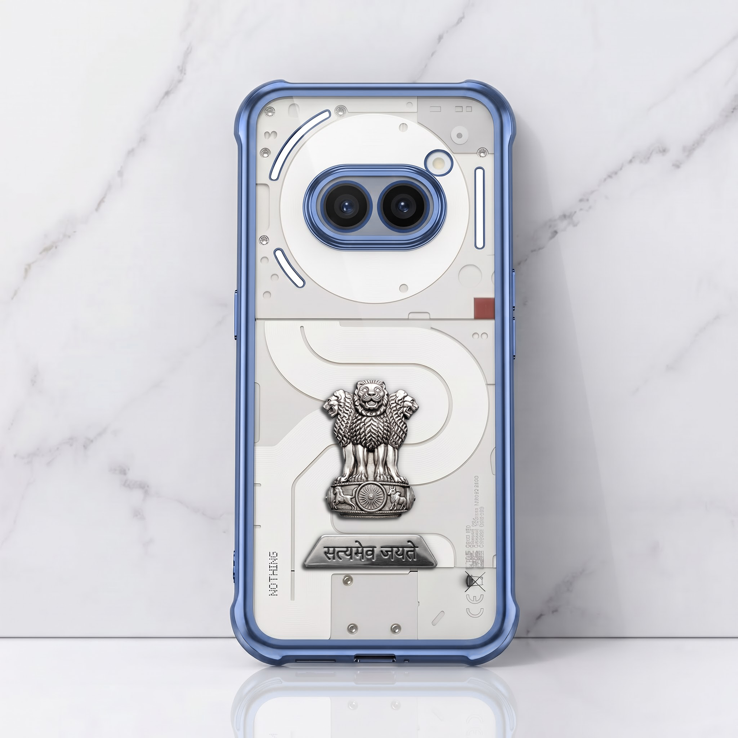 Nothing Phone 2a 5G Satyamev Jayate 2-in-1 Emblem Transparent Shockproof Airbag Case