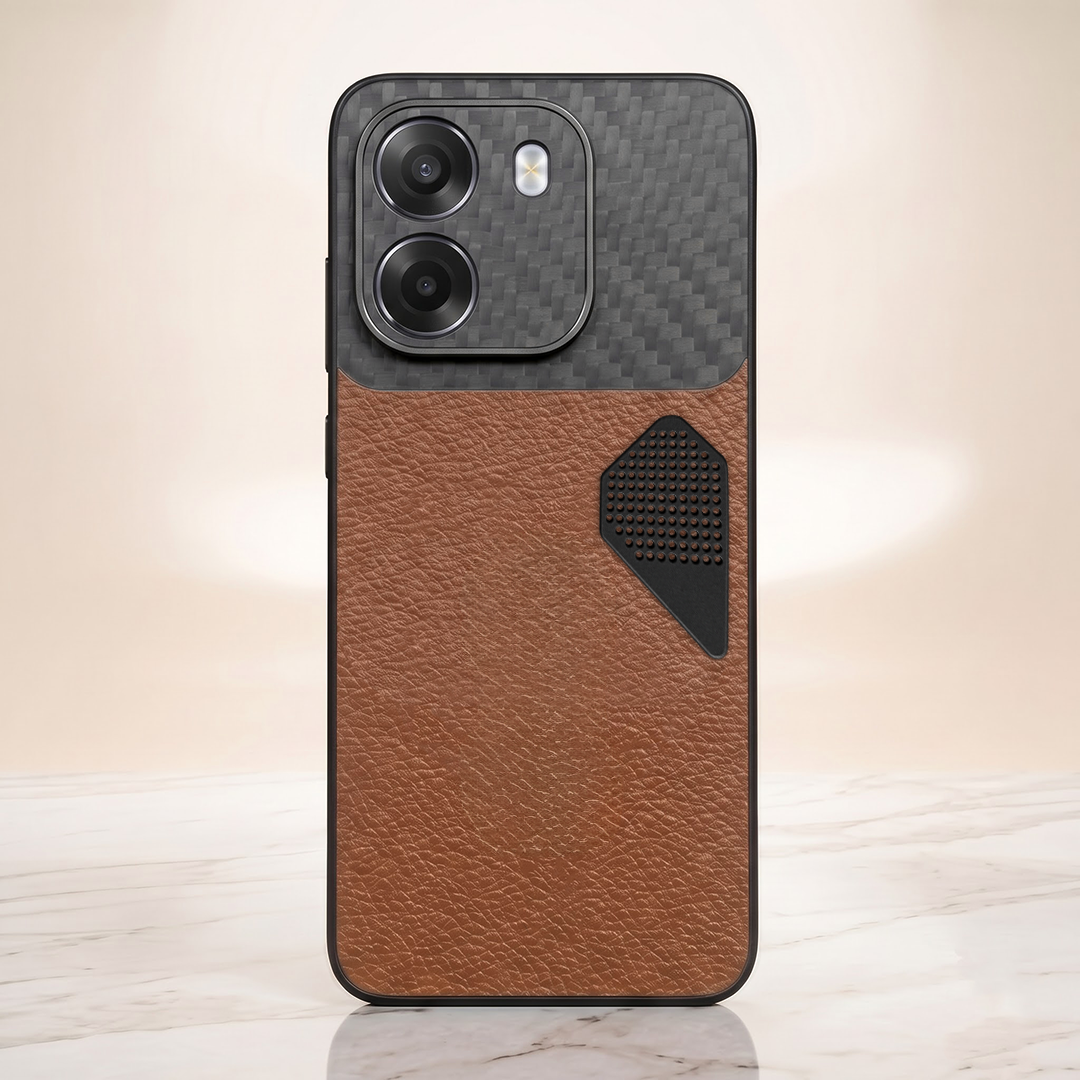 Oppo K14 5G Carbon Fiber Heat Dissipation Leather Hybrid Phone Case