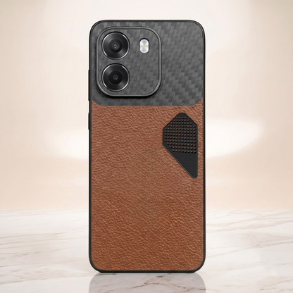 Oppo K14 5G Carbon Fiber Heat Dissipation Leather Hybrid Phone Case