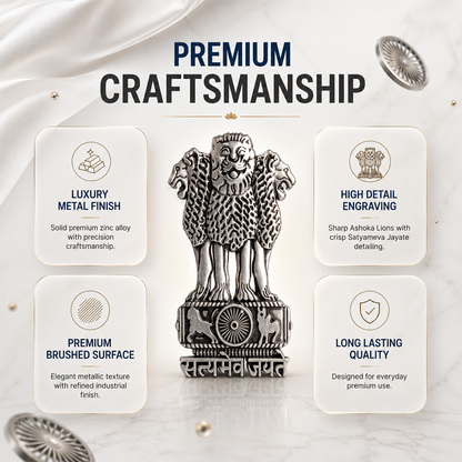 Realme P4 Power 5G Compatible Satyamev Jayate 3D Metal Emblem Sticker