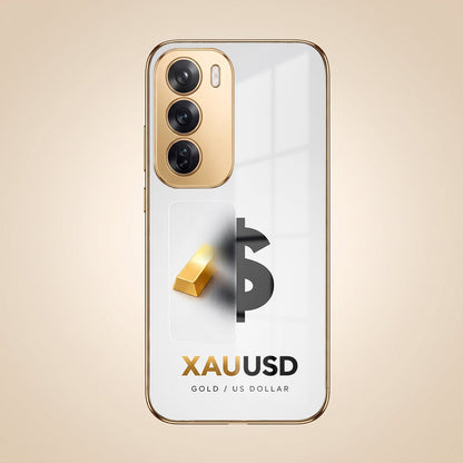 Oppo Reno 12 Pro 5G Luxury XAU/USD Gold Electroplated Glass Phone Back Case