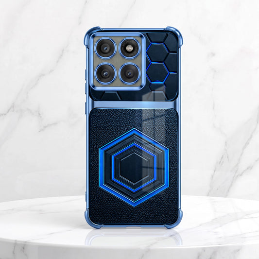 Motorola Edge 60 Pro 5G Cyber Hexagon Dual-Tone Transparent Airbags Case