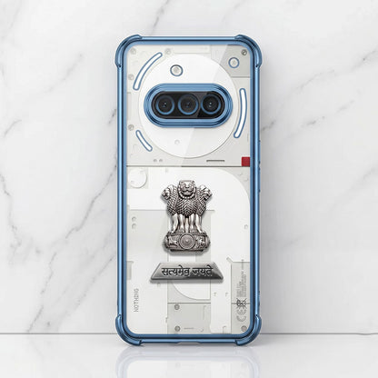 Nothing Phone 3a 5G Satyamev Jayate 2-in-1 Emblem Transparent Shockproof Airbag Case