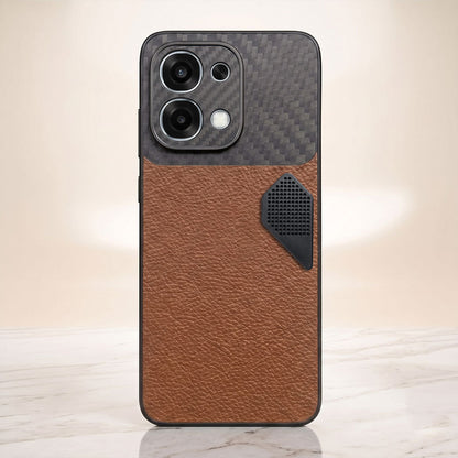 Oppo F31 5G Carbon Fiber Heat Dissipation Leather Hybrid Phone Case