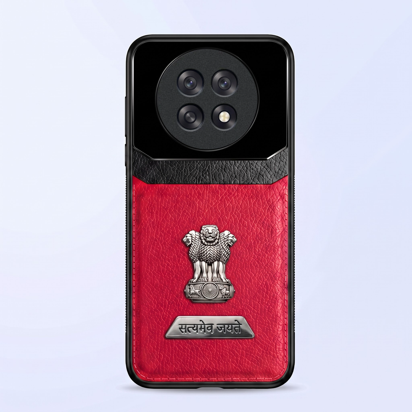 Oppo F31 Pro+ 5G Satyamev Jayate 2-in-1 Emblem Leather Lens Protective Back Case