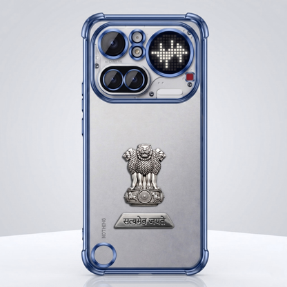 Nothing Phone 4a Pro 5G Satyamev Jayate 2-in-1 Emblem Transparent Shockproof Airbag Case