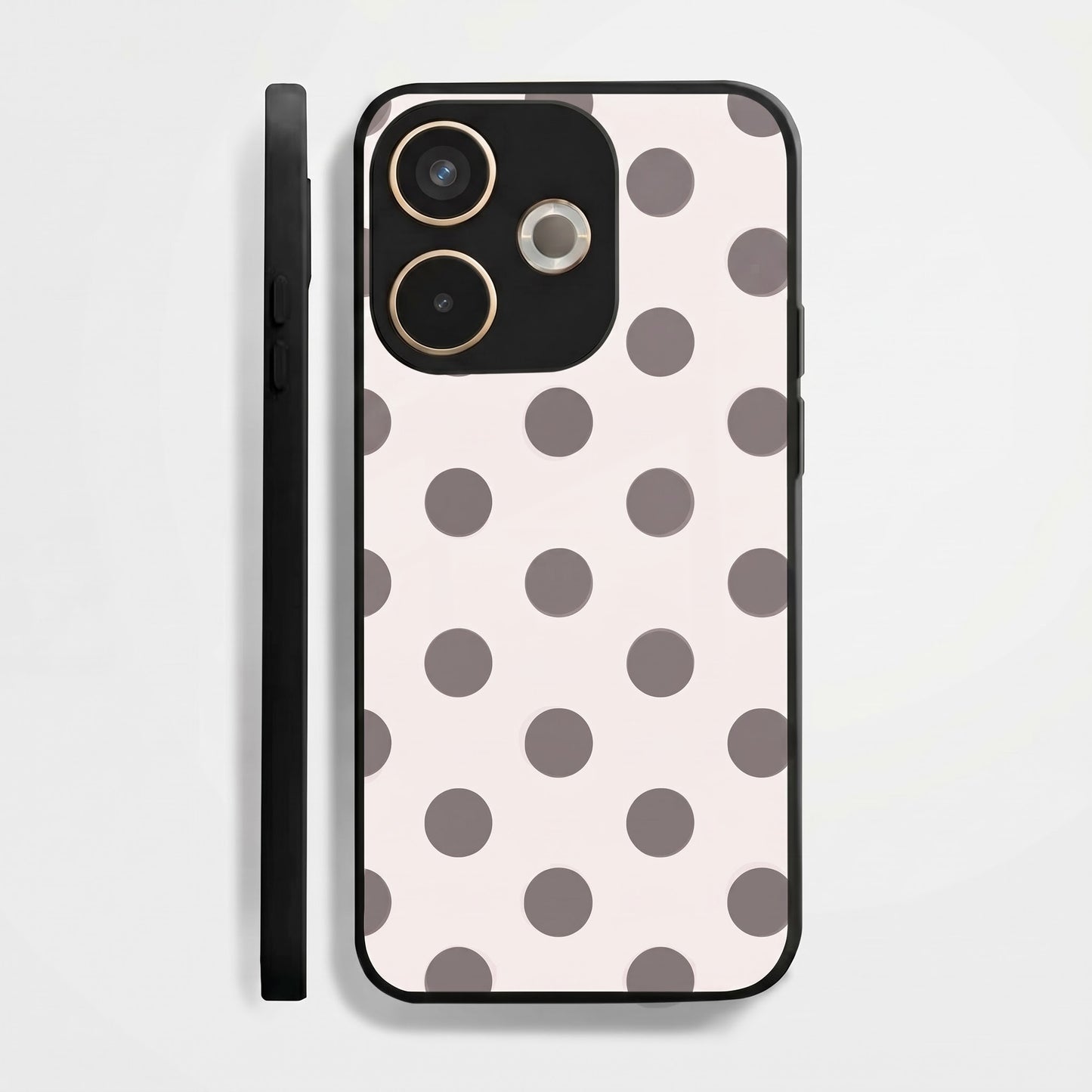 Oppo A5 Pro 5G Elegant White Grey Polka Dot Acrylic Phone Back Cover