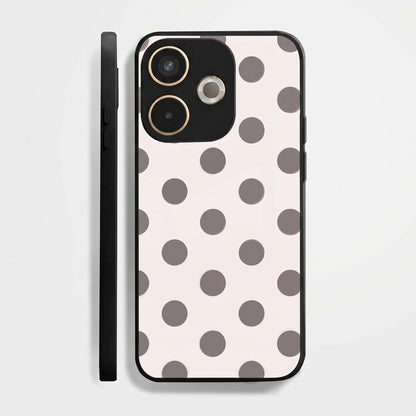 Oppo A5 Pro 5G Elegant White Grey Polka Dot Acrylic Phone Back Cover