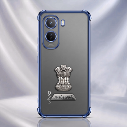 Vivo T5 Pro 5G Satyamev Jayate 2-in-1 Emblem Transparent Shockproof Airbag Case
