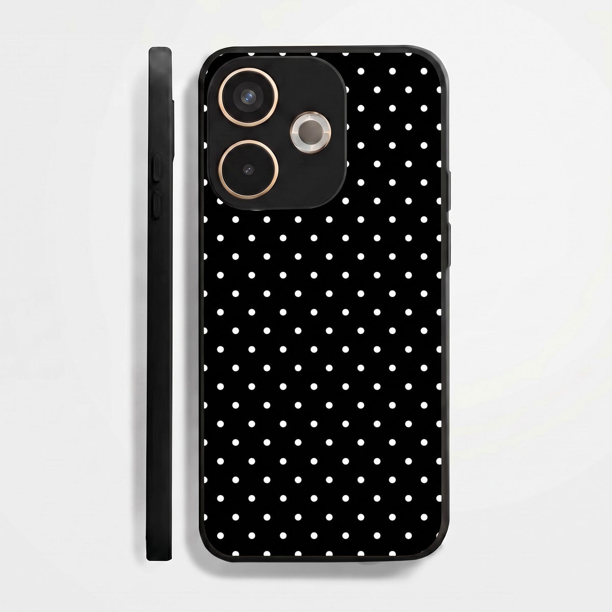 Oppo A5 Pro 5G Aesthetic Black & White Polka Dot Acrylic Back Cover