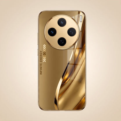 Vivo X200 5G Luxury Infinity Energy Gold Electroplated Glass Phone Case