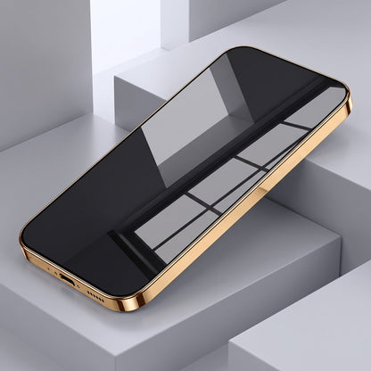 Vivo V70 FE 5G Luxury Wave Gold Electroplated Glass Phone Back Case