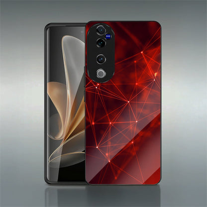 Vivo V40 Pro 5G Premium Acrylic Shockproof Glass Back Case (Scarlet Circuit)