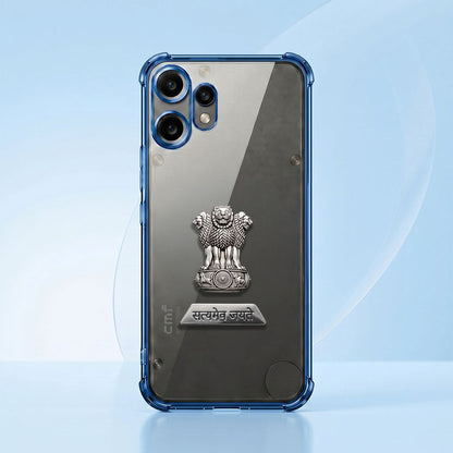 Nothing Phone 2 Pro 5G Satyamev Jayate 2-in-1 Emblem Transparent Shockproof Airbag Case