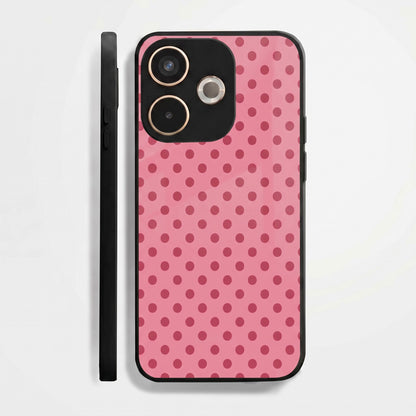 Oppo A5 Pro 5G Aesthetic Pink & Rose Polka Dot Acrylic Back Cover