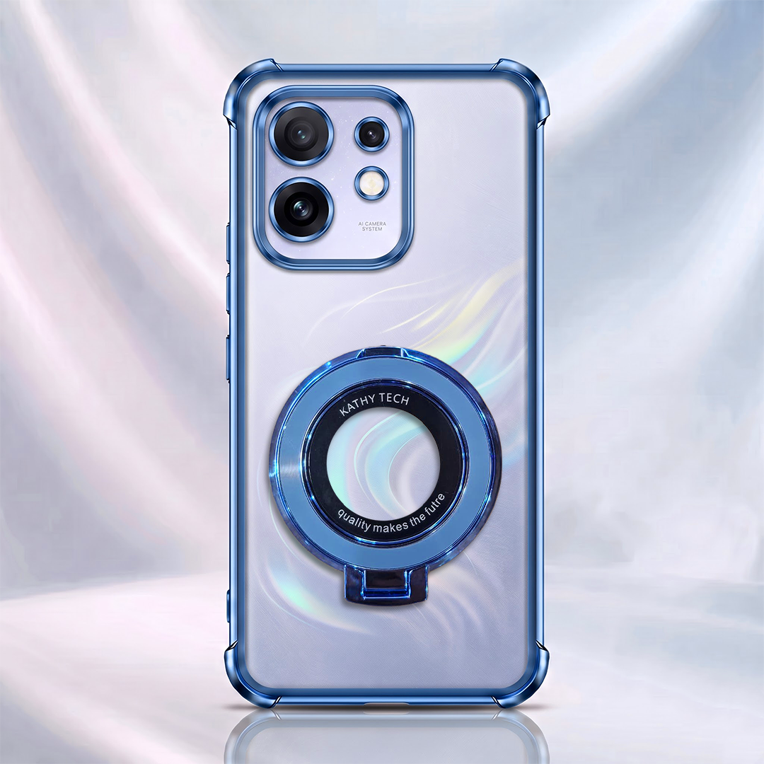 Oppo Reno 16 5G Original Luxury Magnifier Ring Stand Shockproof Airbags Corner Case
