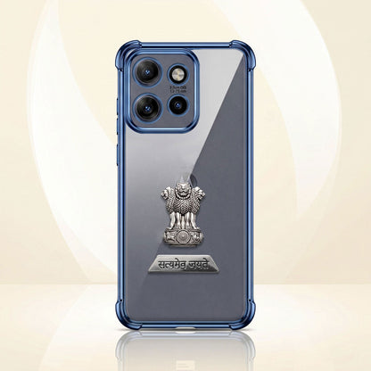 Motorola Edge 50 5G Satyamev Jayate 2-in-1 Emblem Transparent Shockproof Airbag Case