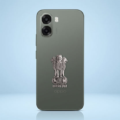 Oppo A6x 5G Compatible Satyamev Jayate 3D Metal Emblem Sticker