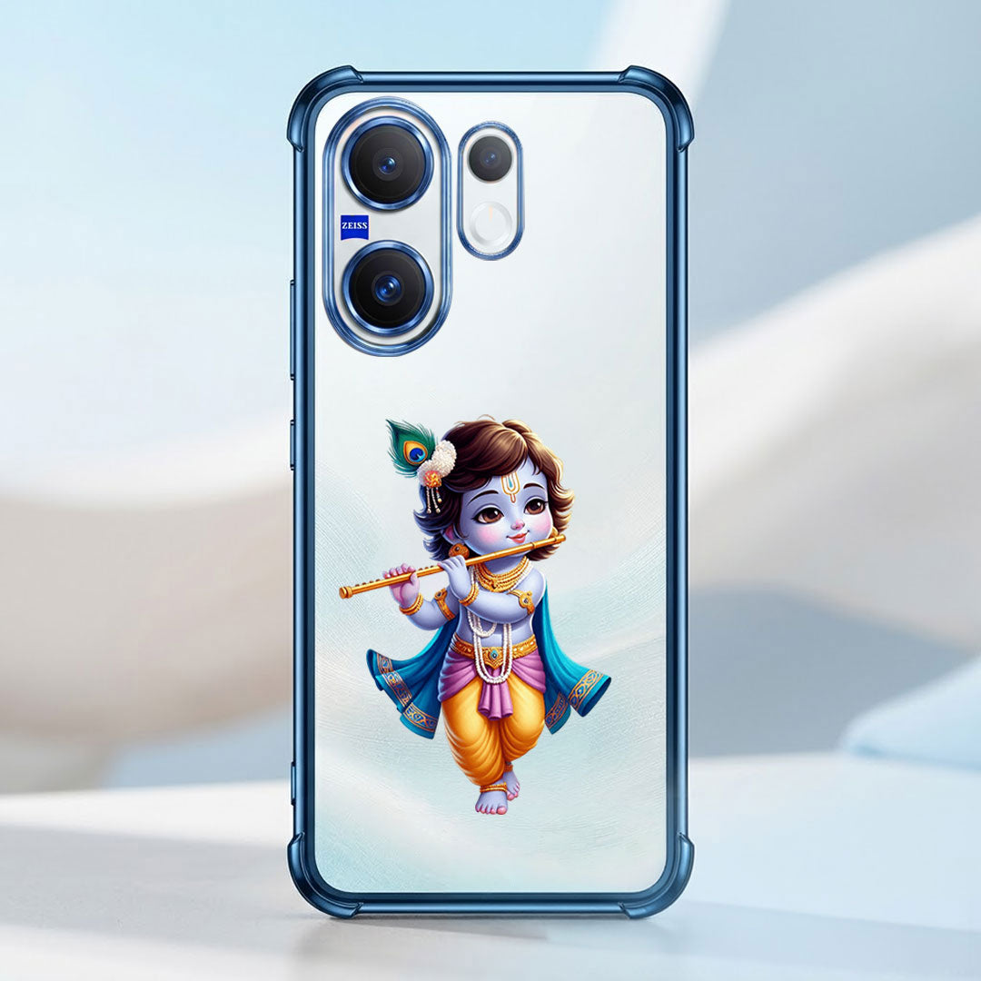 Vivo X200 FE 5G Premium 3D Spot UV Shri Krishna Sticker Shockproof Airbags Case