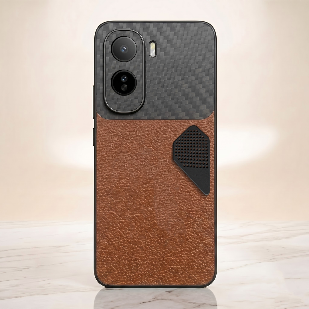 Vivo T5 Pro 5G Carbon Fiber Heat Dissipation Leather Hybrid Phone Case