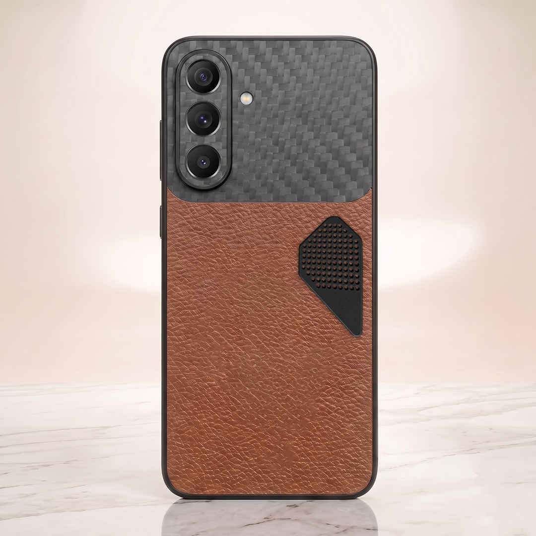 Samsung Galaxy A37 5G Carbon Fiber Heat Dissipation Leather Hybrid Phone Case
