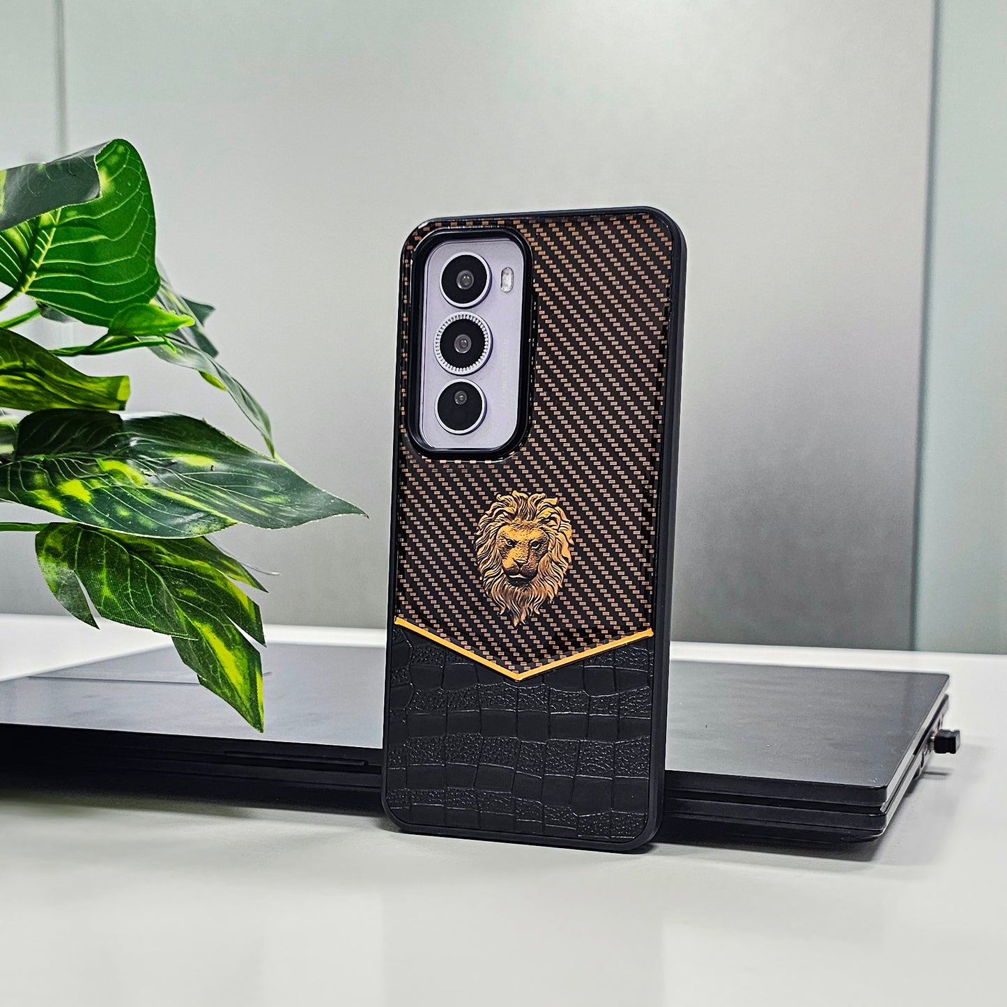 hybrid design leather oppo reno 12 pro cover