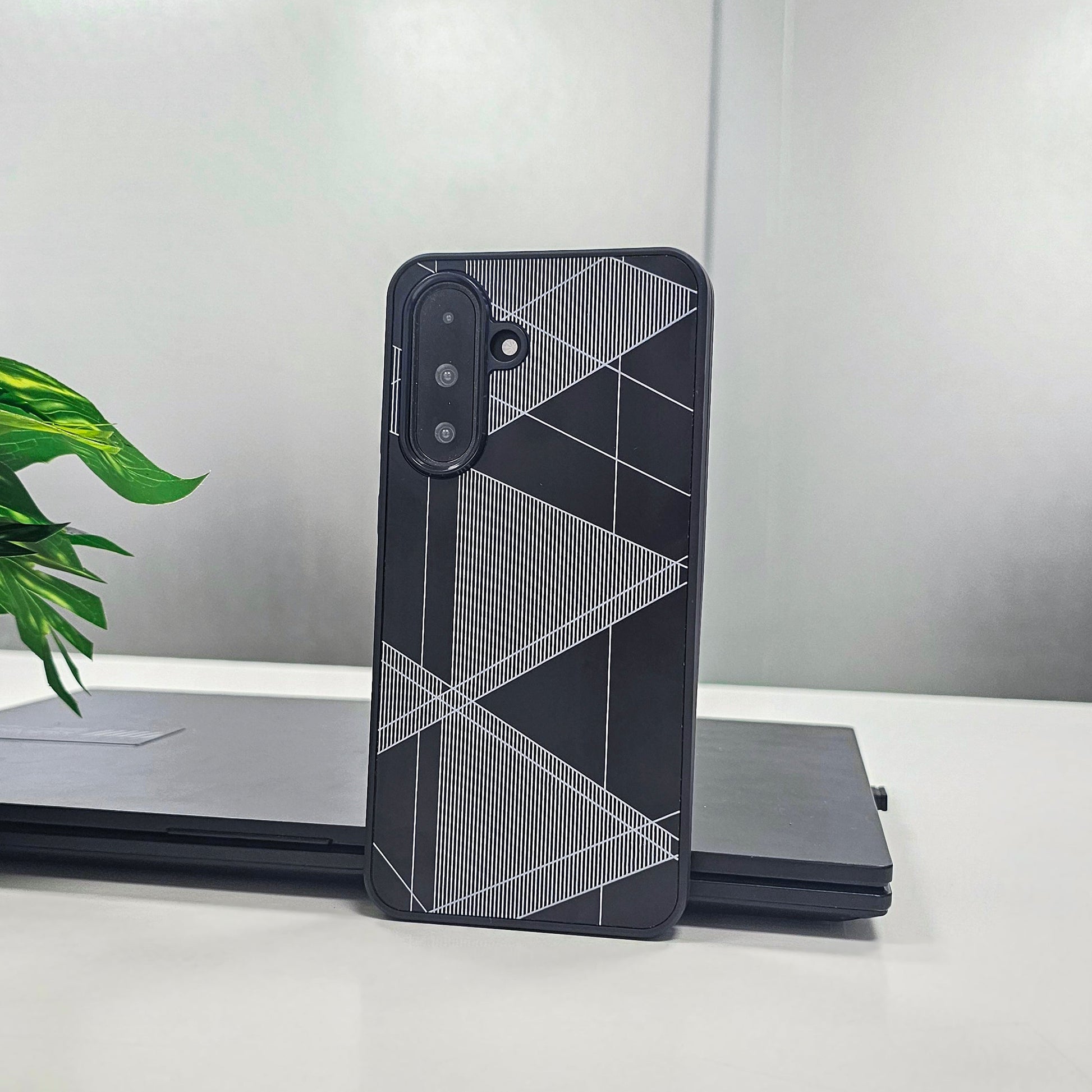 Samsung Galaxy A36 5G Triangle Pattern Matte Back Shockproof Case