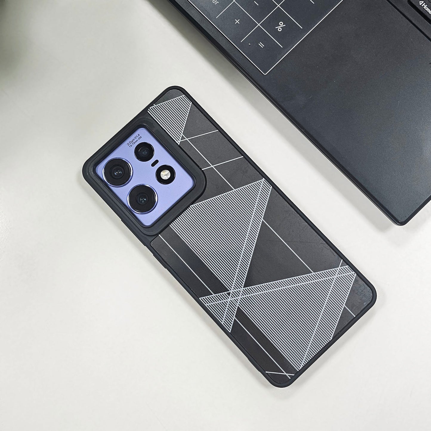 Motorola Edge 50 Pro 5G Triangle Pattern Matte Back Shockproof Cover