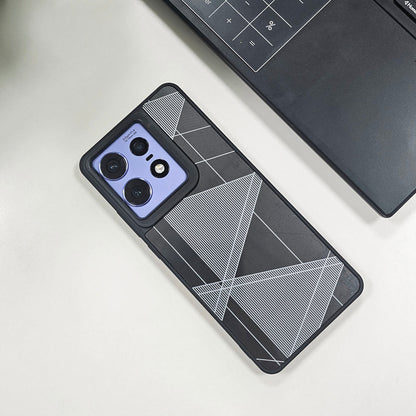 Motorola Edge 50 Pro 5G Triangle Pattern Matte Back Shockproof Cover
