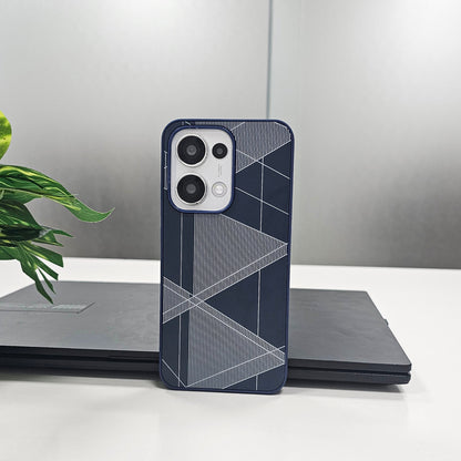 Oppo Reno 13 5G Triangle Pattern Matte Back Shockproof Cover