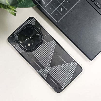 Redmi Note 14 Pro 5G Triangle Pattern Matte Back Shockproof Cover