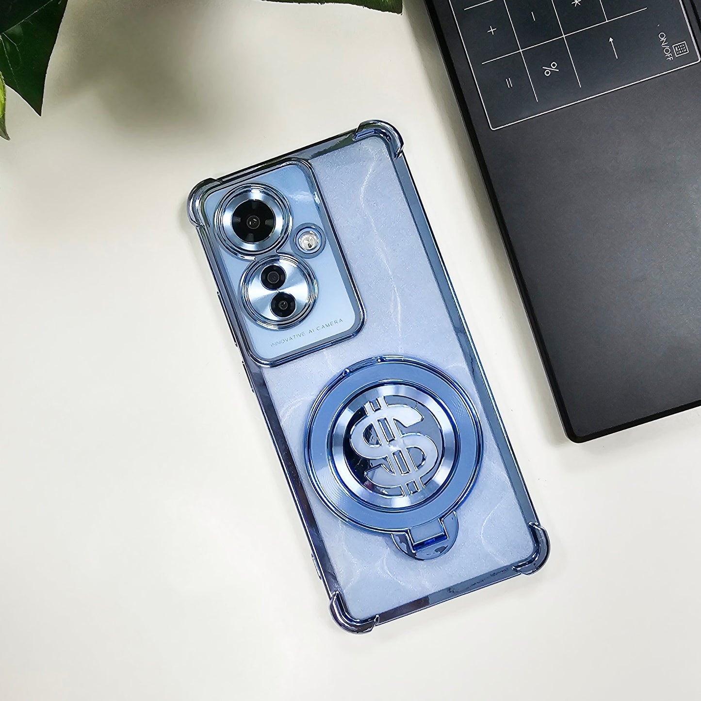 Oppo F25 Pro 5G Four Corner Airbags 100% Original Astro Money Magnet Rotating Dollar Case