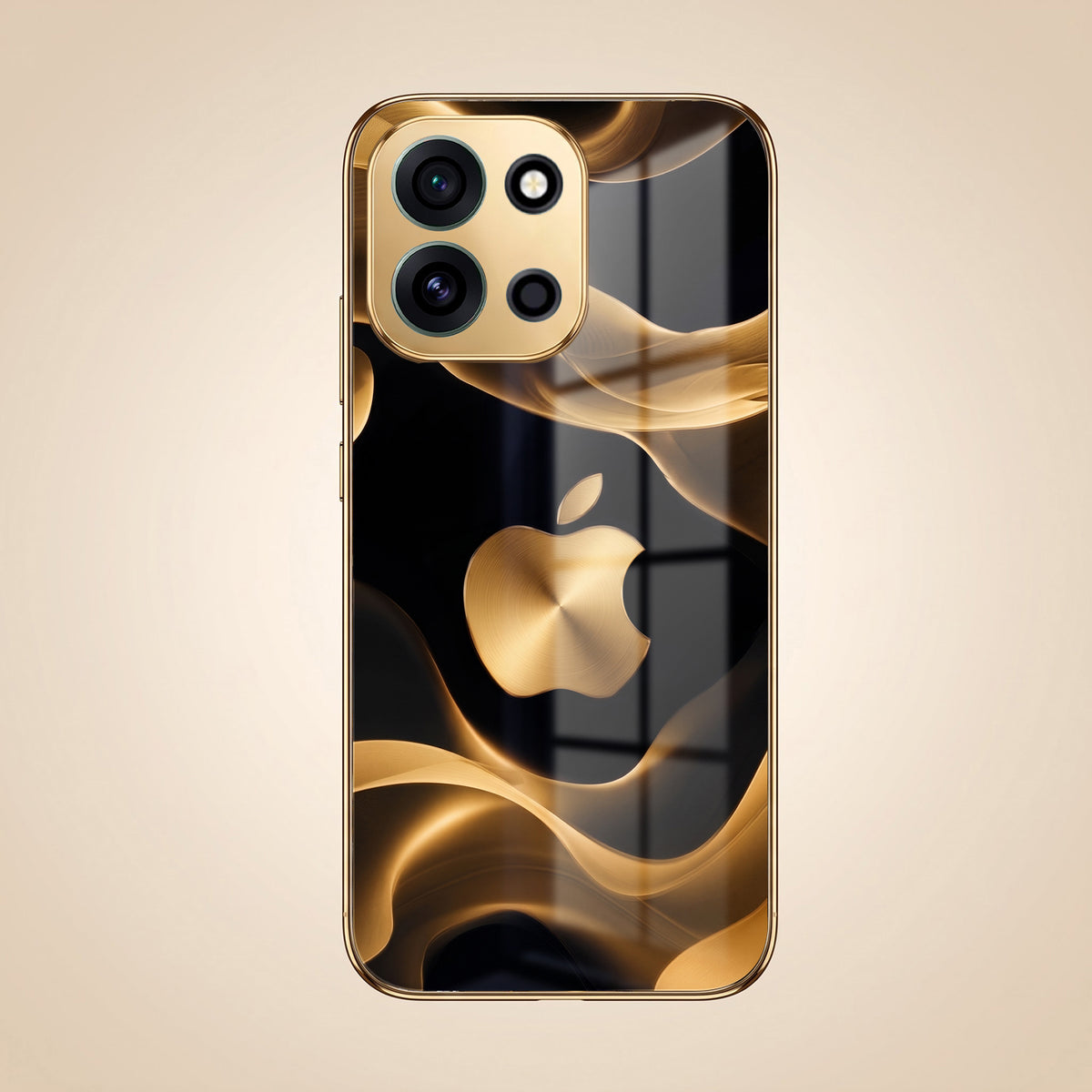 OnePlus Nord 6 5G Luxury Wave Gold Electroplated Glass Phone Back Case