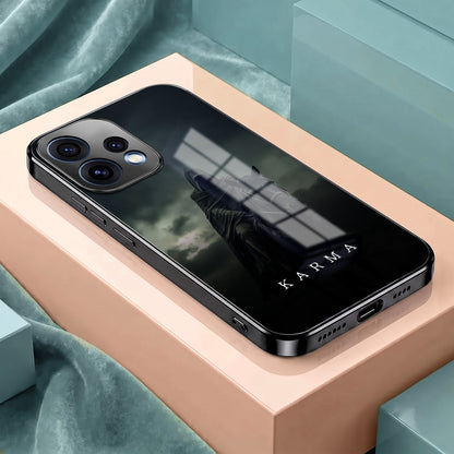 Oppo Reno 15 5G Karma Black Electroplated Glass Phone Back Case