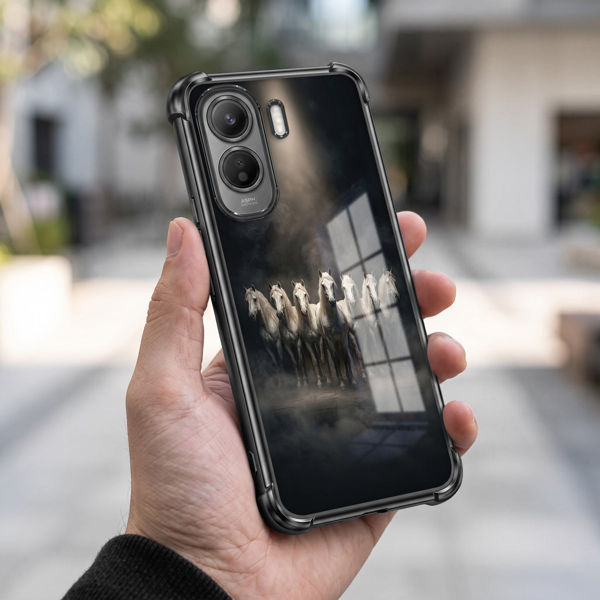 Vivo T5 Pro 5G Running Horses Airbags Printed Back Case