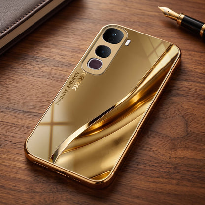 Vivo Y400 Pro 5G Luxury Infinity Energy Gold Electroplated Glass Phone Case