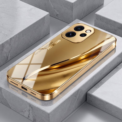 Oppo Reno 15 Pro Mini 5G Luxury Infinity Energy Gold Electroplated Glass Phone Case