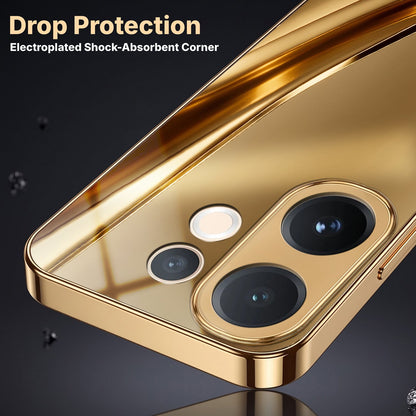 Vivo V60 5G Luxury Infinity Energy Gold Electroplated Glass Phone Case