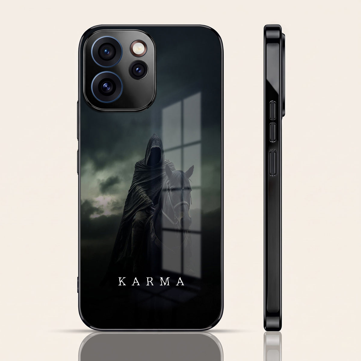 Oppo Reno 15 Pro Mini 5G Karma Black Electroplated Glass Phone Back Case