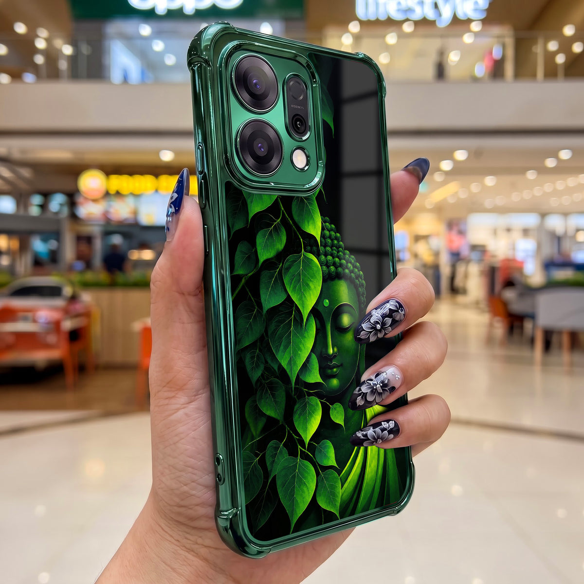 Oppo Reno 14 5G Buddha Bliss Airbags Printed Back Case